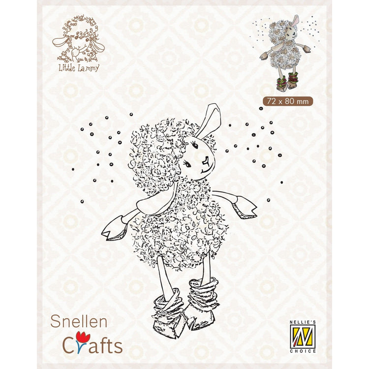 Le choix de Nellie • petit tampon transparent Lammy, il neige