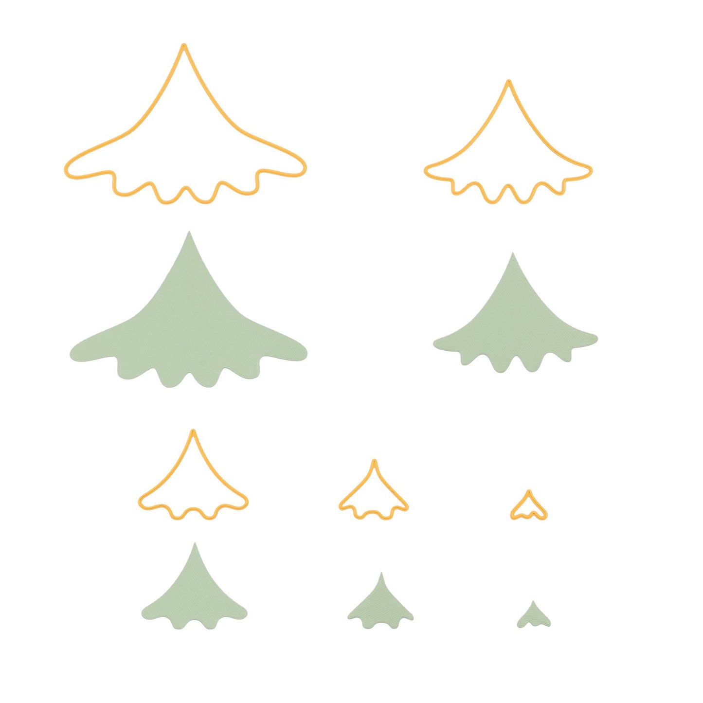 Le choix de Nellie • matrices forme sapin de Noël 5pcs.