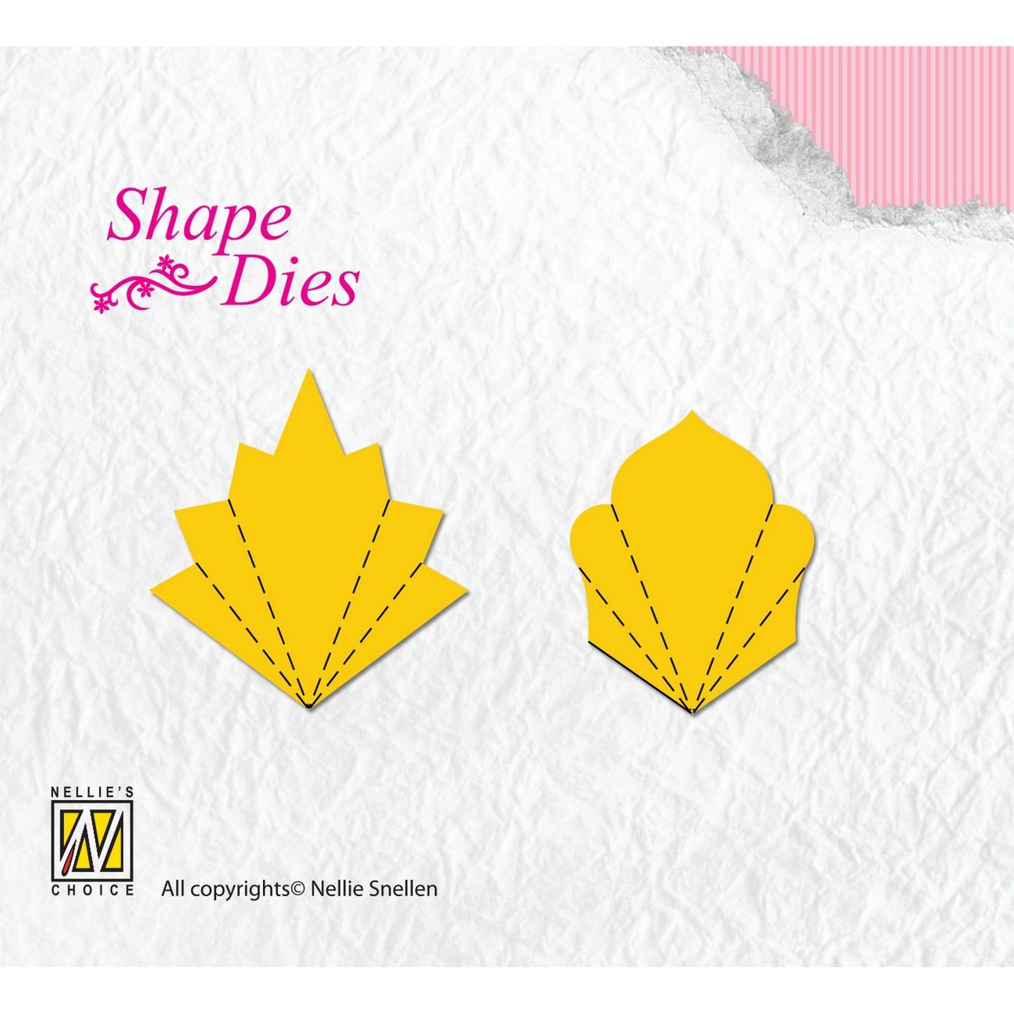 Le choix de Nellie • matrices en forme d'éventail de fleurs 2pcs.