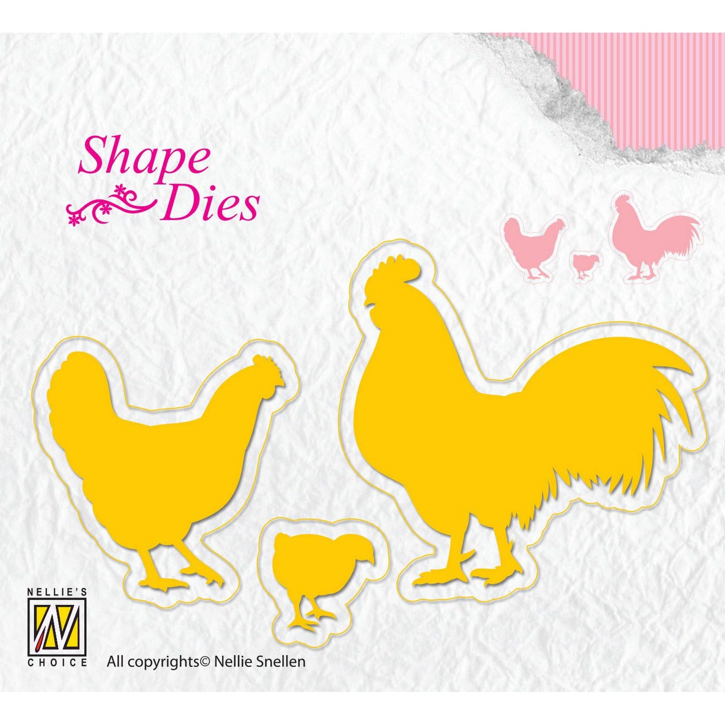 Le choix de Nellie • matrices en forme de poulets 3pcs.