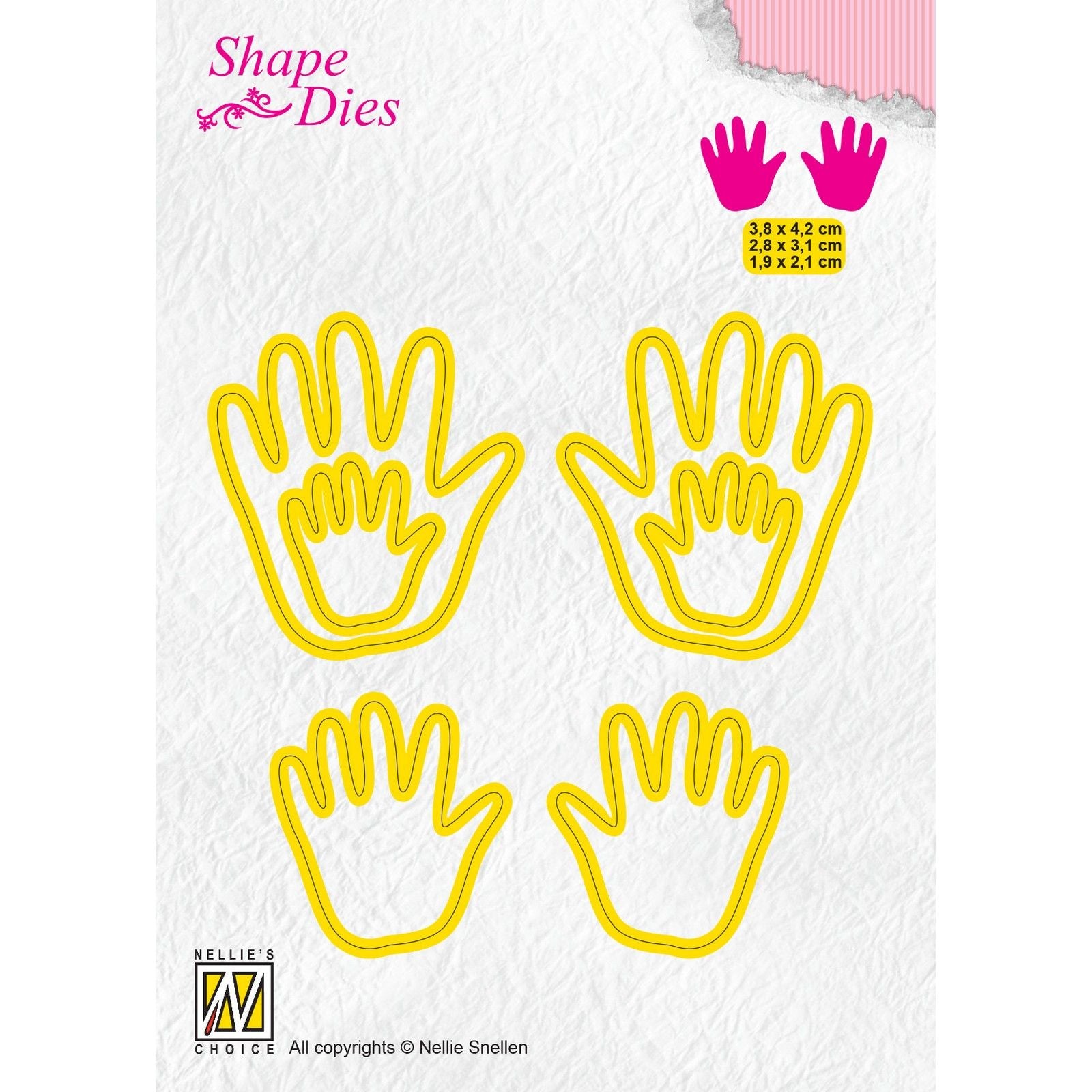 Le choix de Nellie • matrices forme mains de bébé 6pcs.