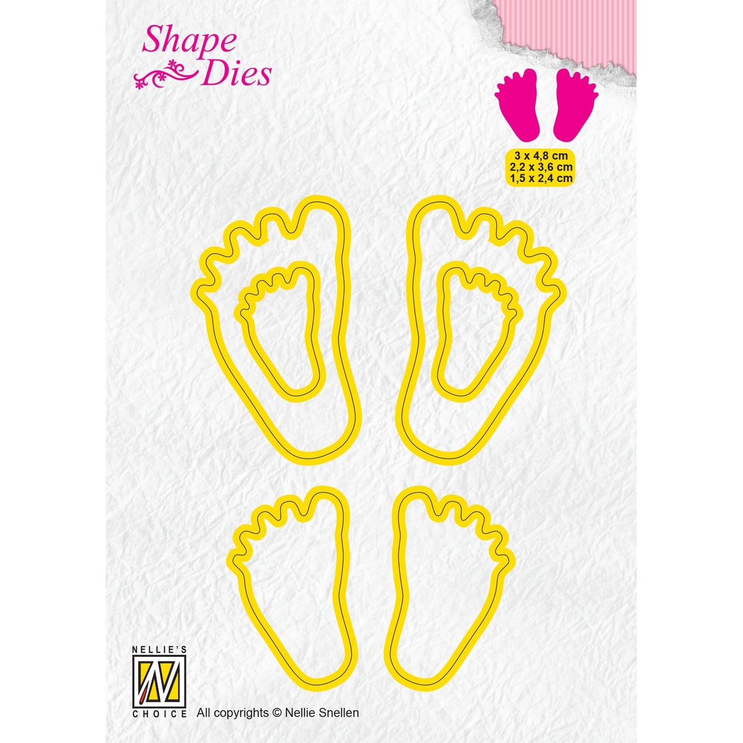Le choix de Nellie • matrices de forme pieds de bébé 6pcs.