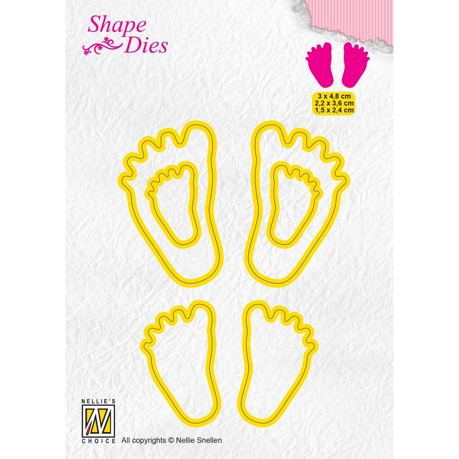 Le choix de Nellie • matrices de forme pieds de bébé 6pcs.
