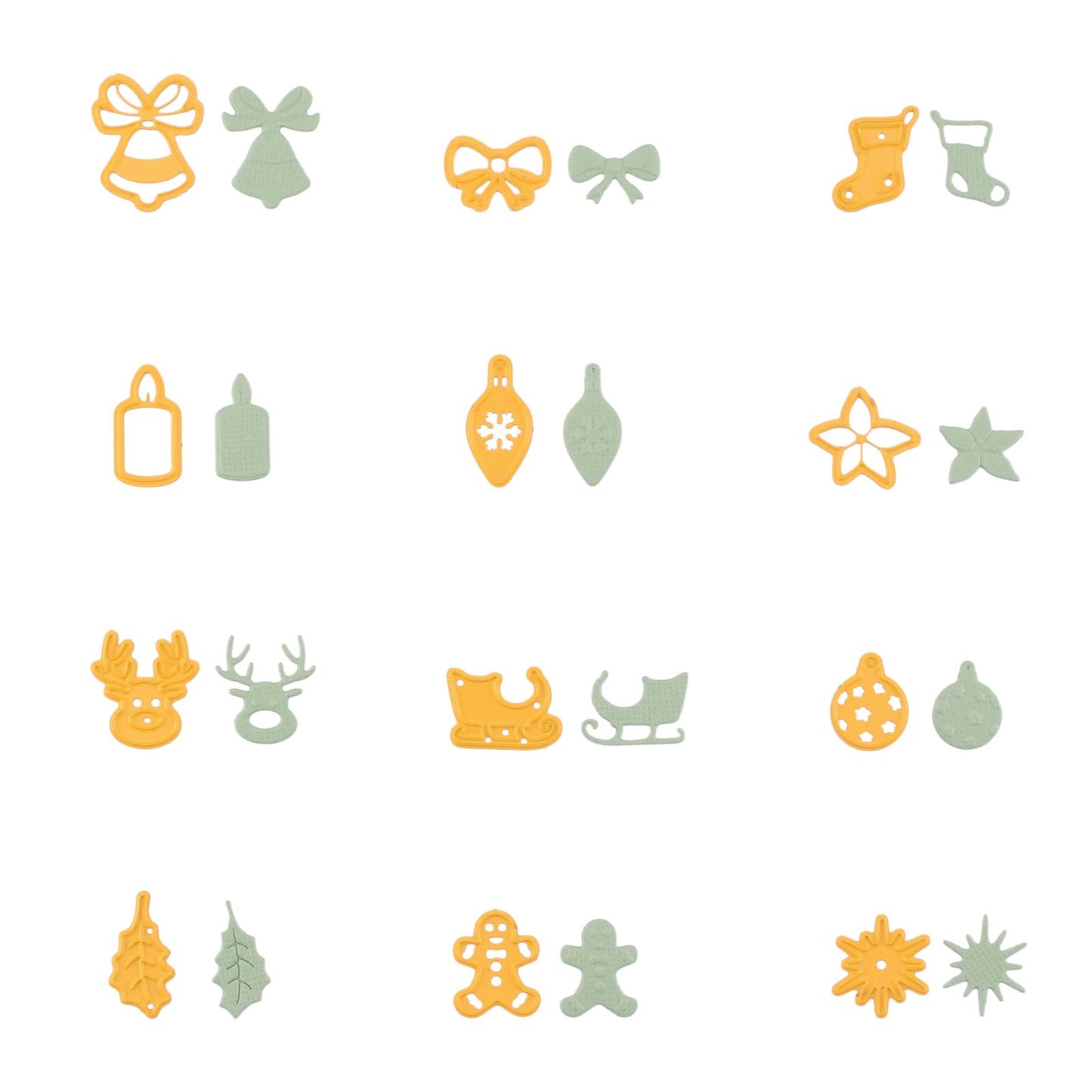 Le choix de Nellie • Matrices de forme Décorations de Noël 12pcs.