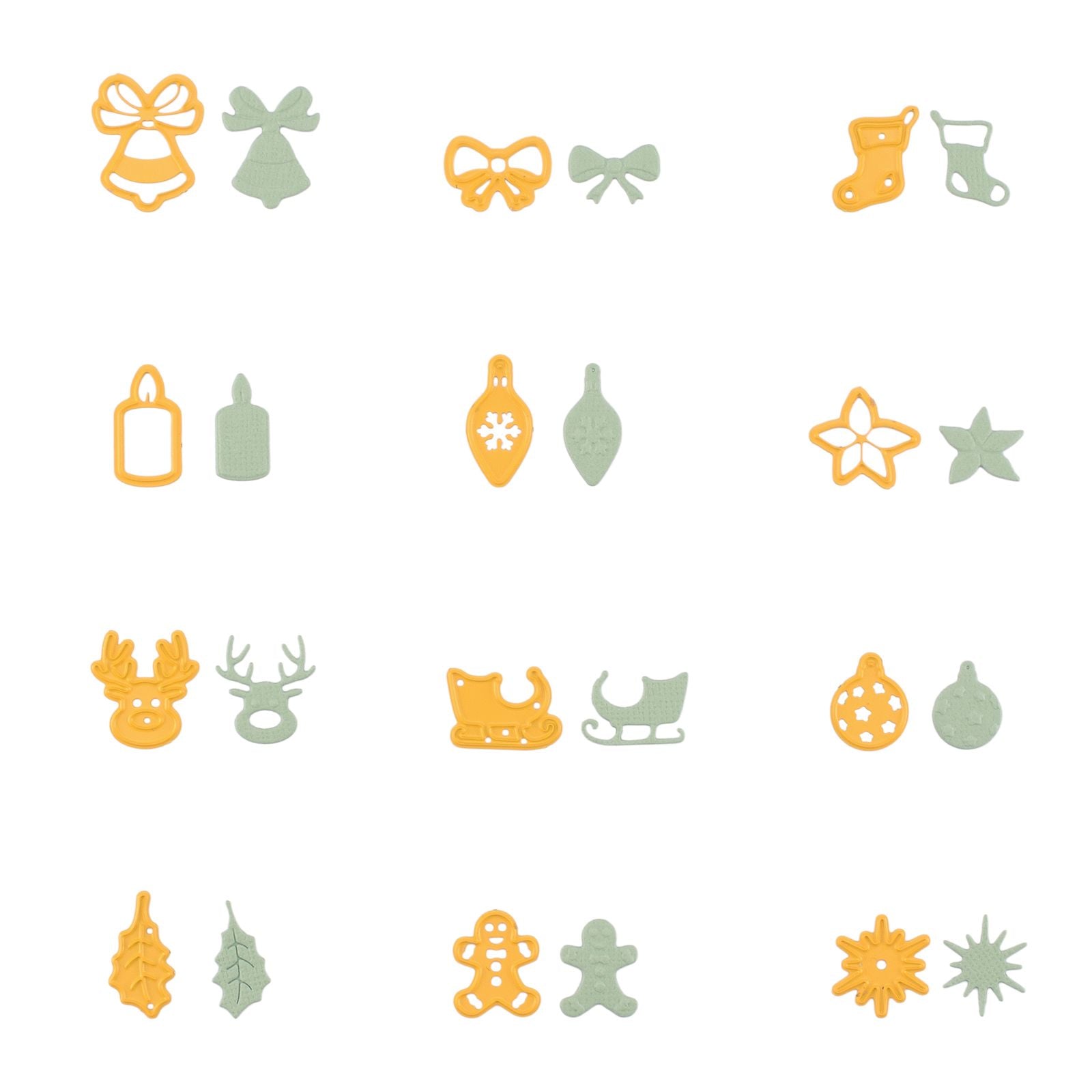 Le choix de Nellie • Matrices de forme Décorations de Noël 12pcs.