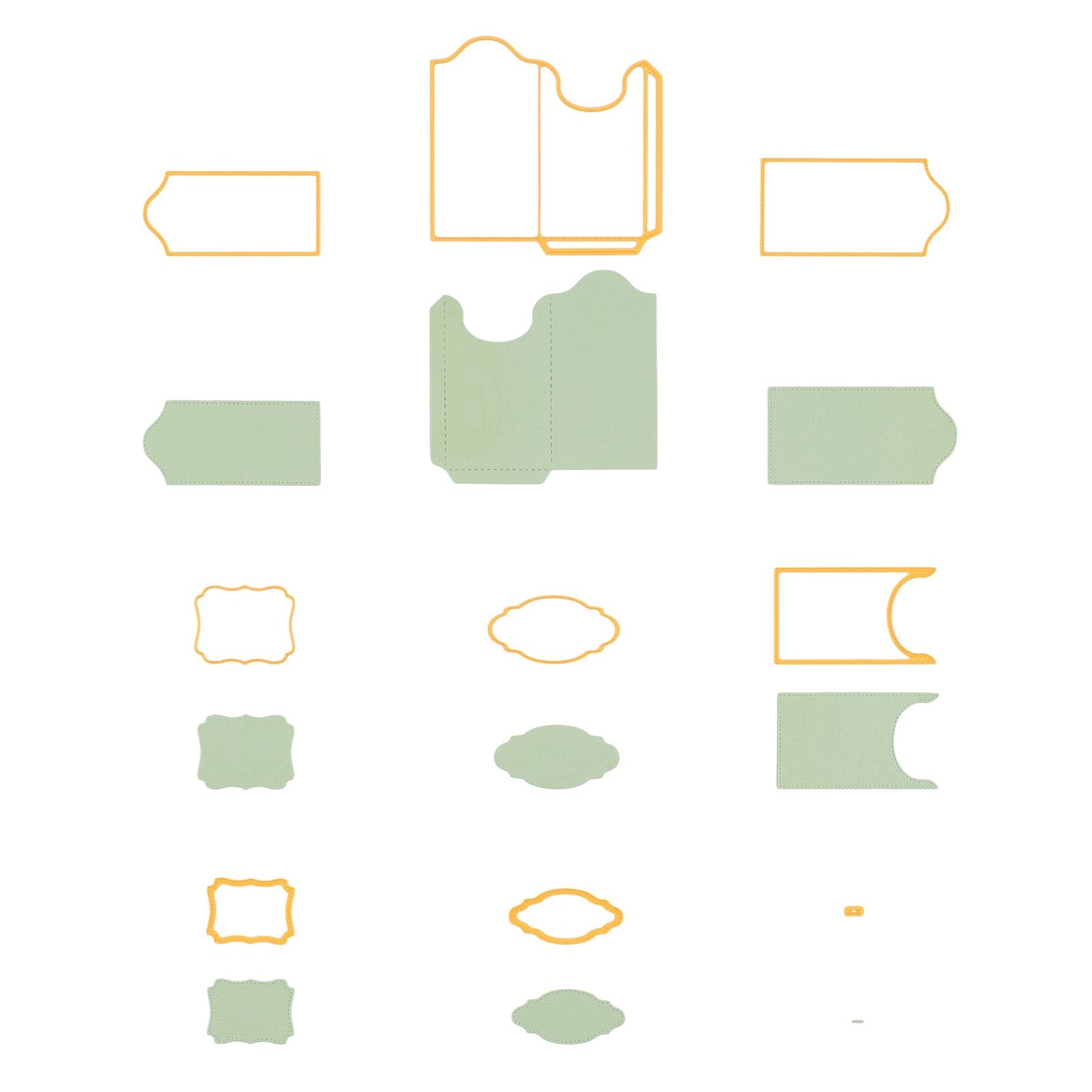 Le choix de Nellie • Matrices de forme, étiquette cadeau, 8 pièces.