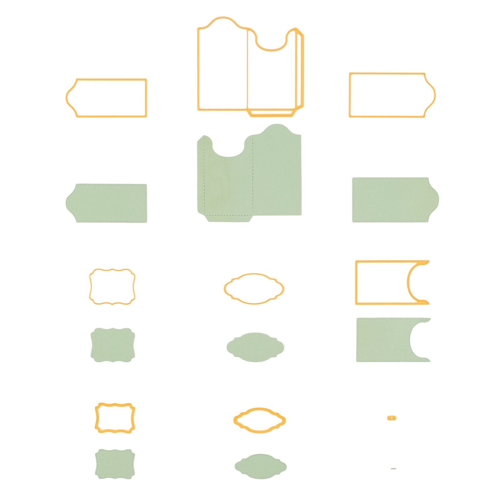 Le choix de Nellie • Matrices de forme, étiquette cadeau, 8 pièces.