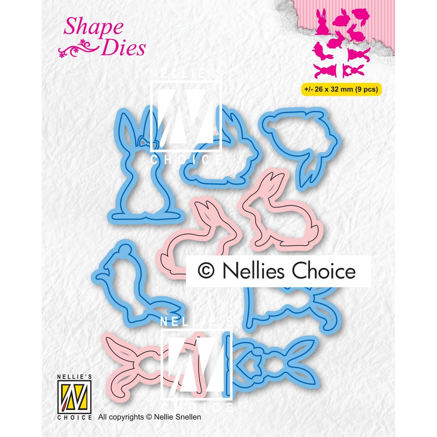 Le choix de Nellie • matrices forme lapins 9pcs.