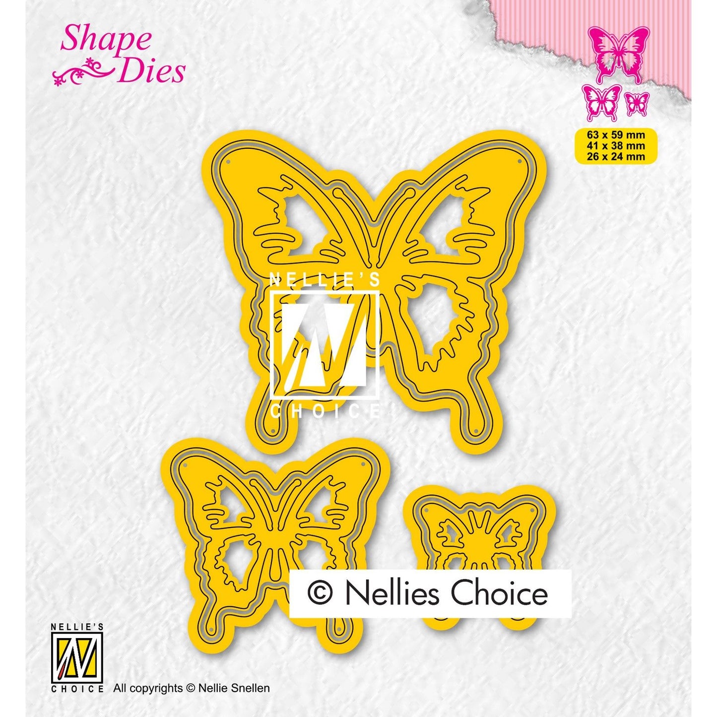 Le choix de Nellie • matrices en forme de papillons 3pcs.