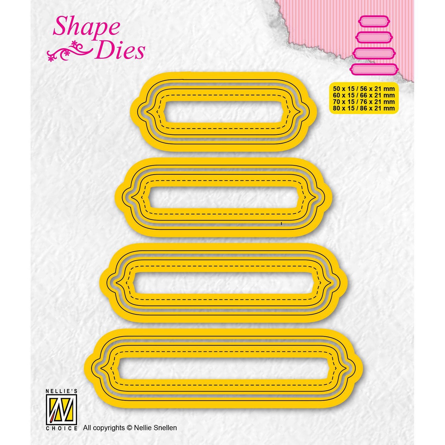 Le choix de Nellie • Matrices de forme étiquettes 8pcs.