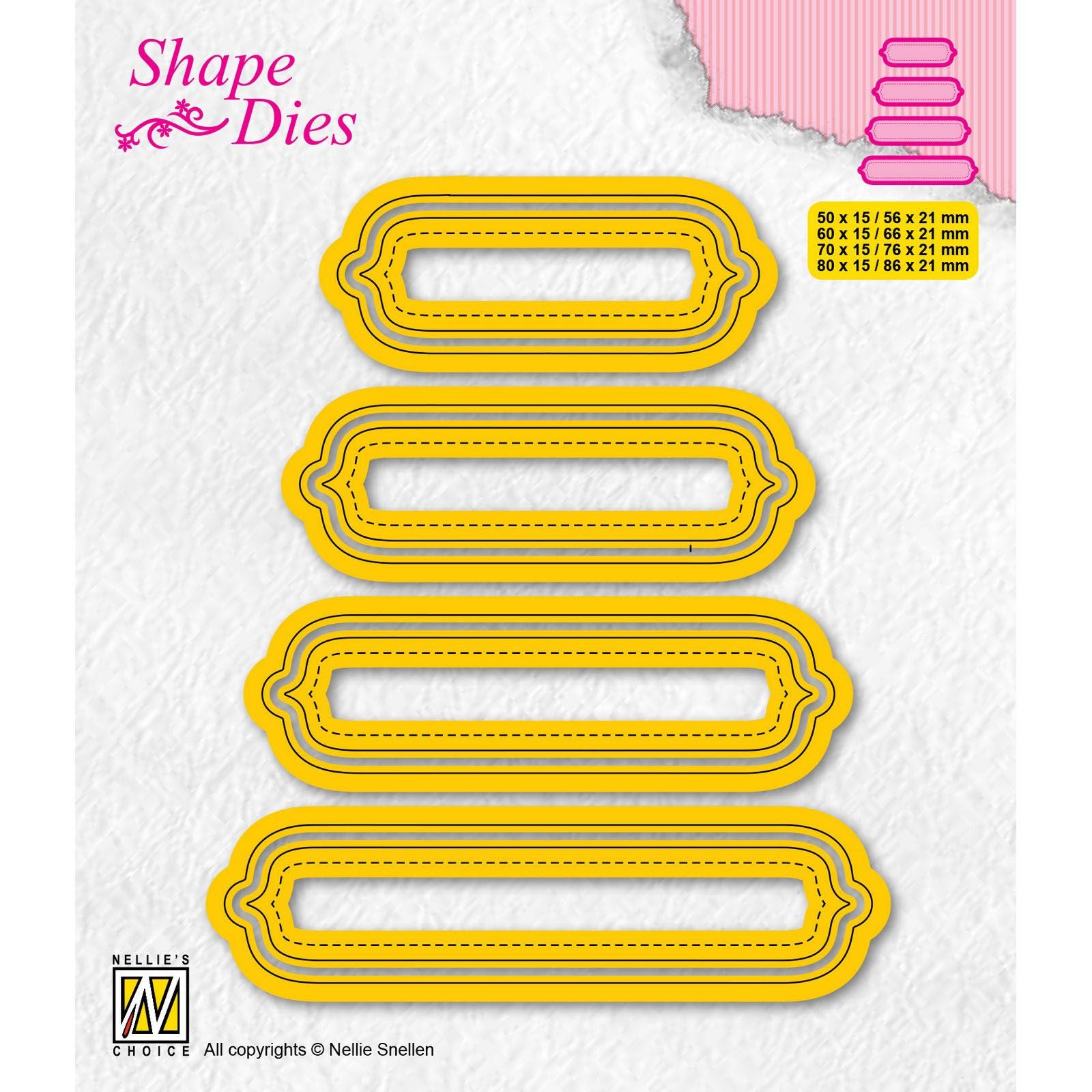 Le choix de Nellie • Matrices de forme étiquettes 8pcs.