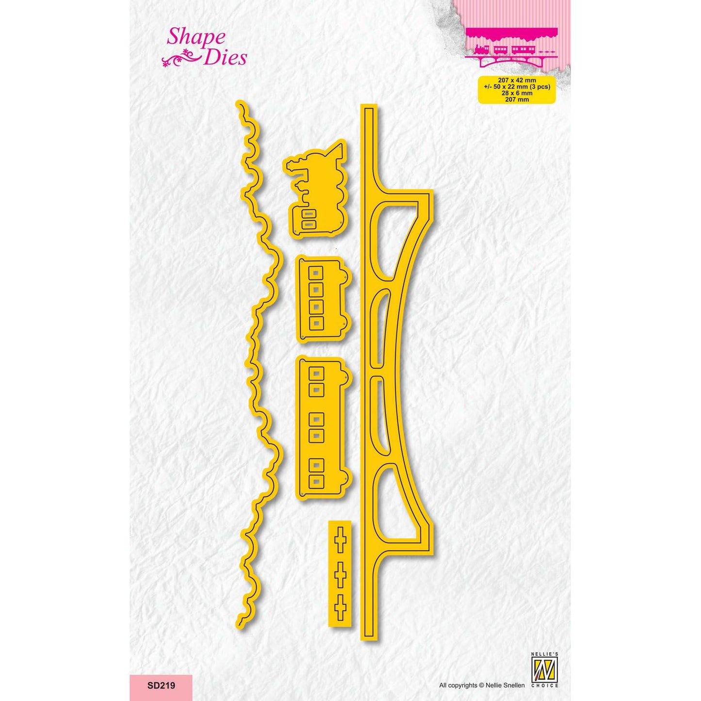 Le choix de Nellie • matrices de forme pont avec train 6pcs.