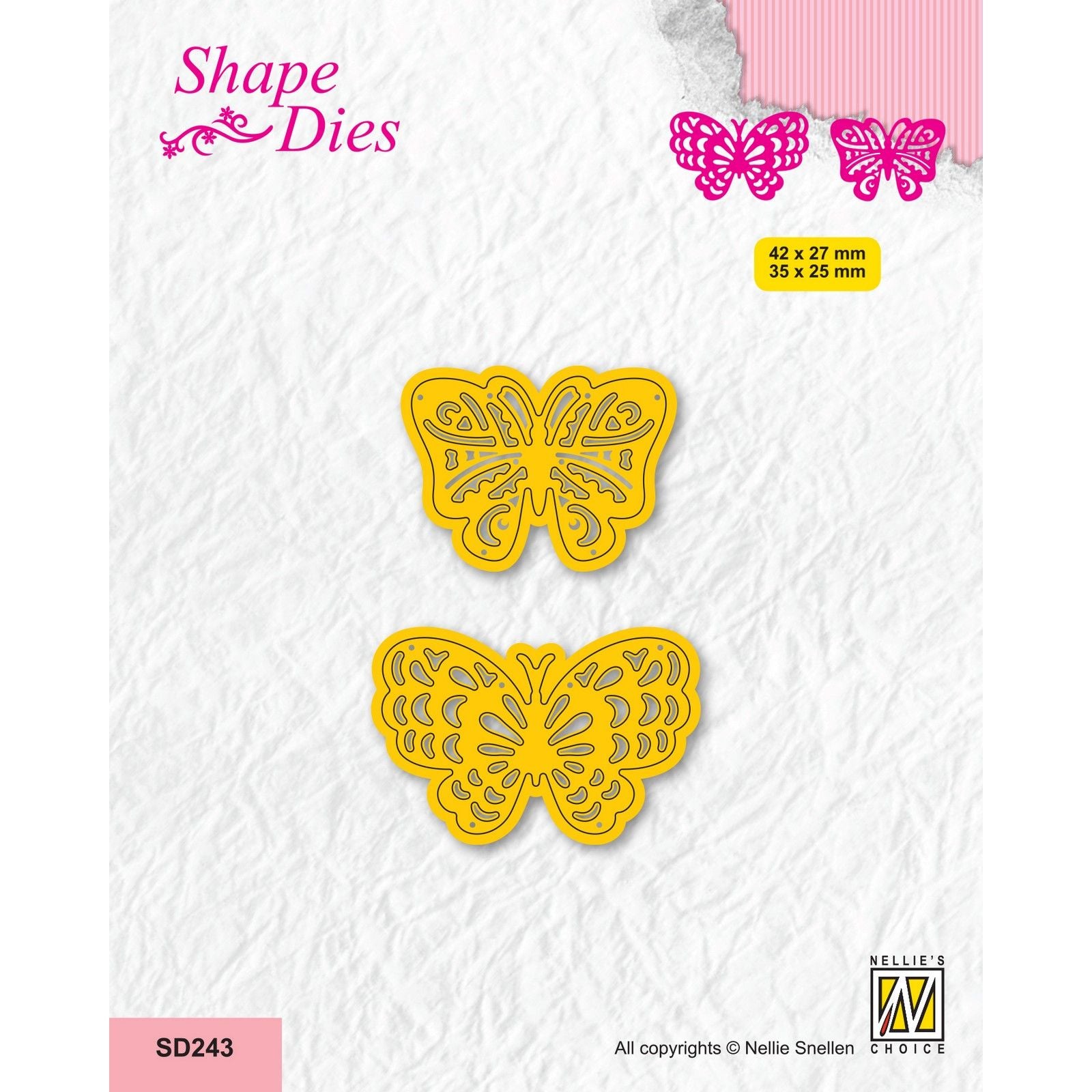 Le choix de Nellie • matrices en forme de papillons 2pcs.
