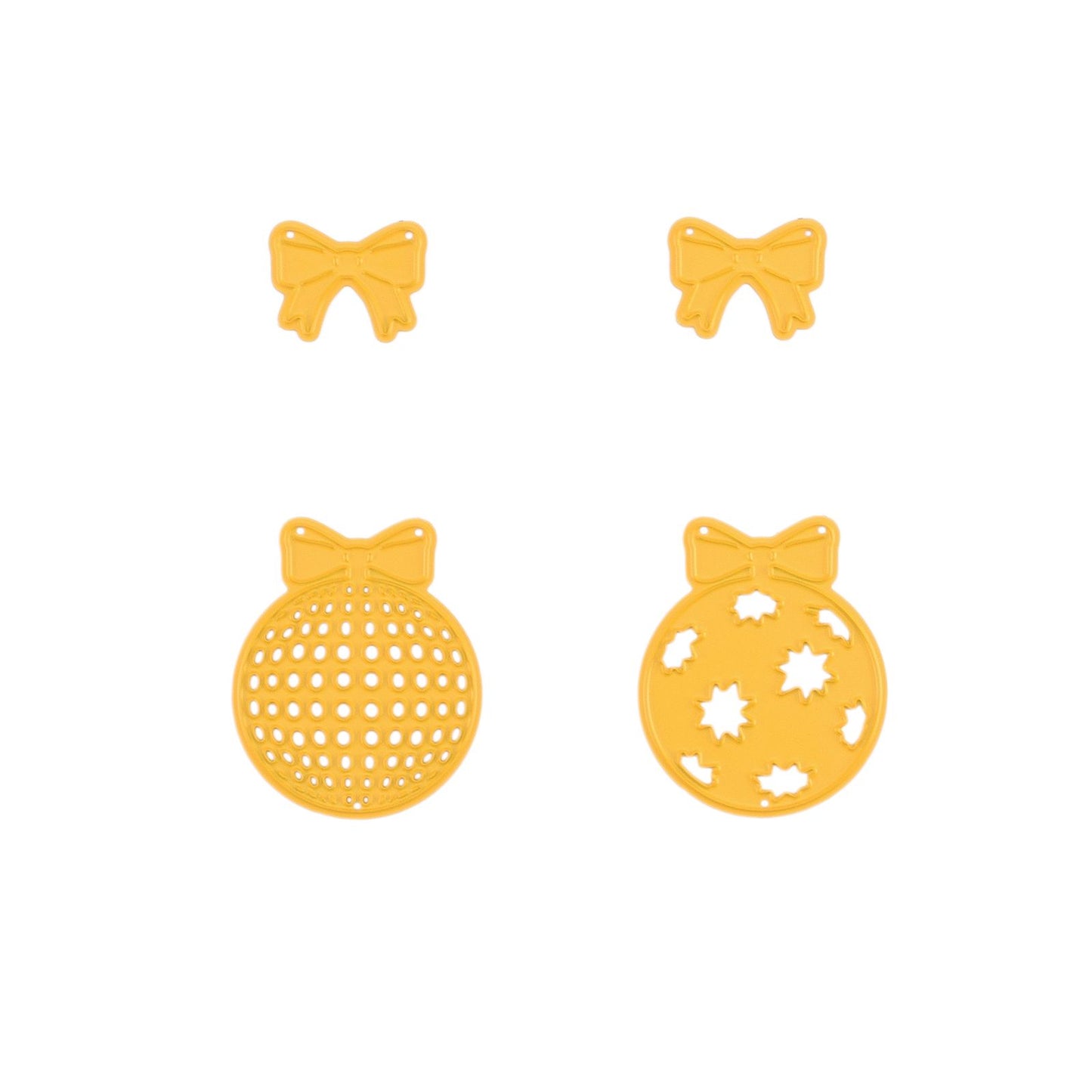 Le choix de Nellie • Matrices de forme Boules de Noël avec nœud 4pcs.