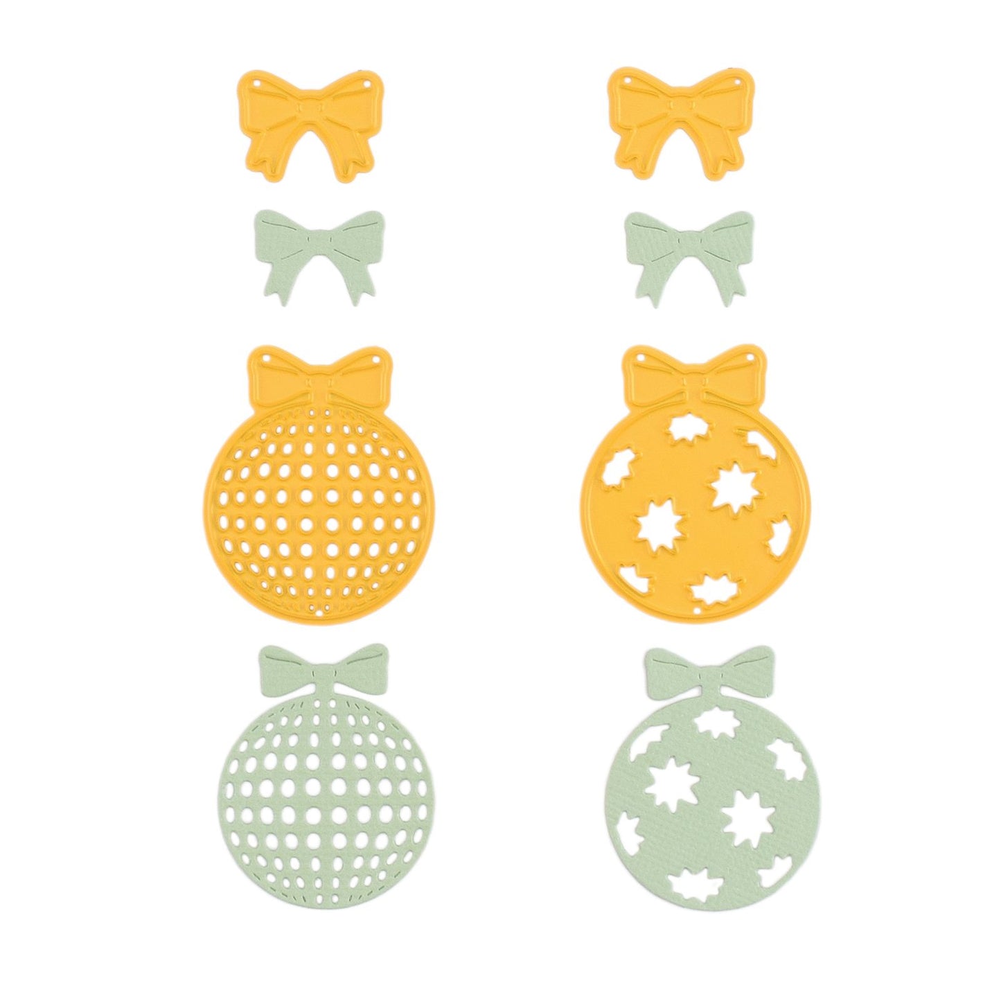 Le choix de Nellie • Matrices de forme Boules de Noël avec nœud 4pcs.