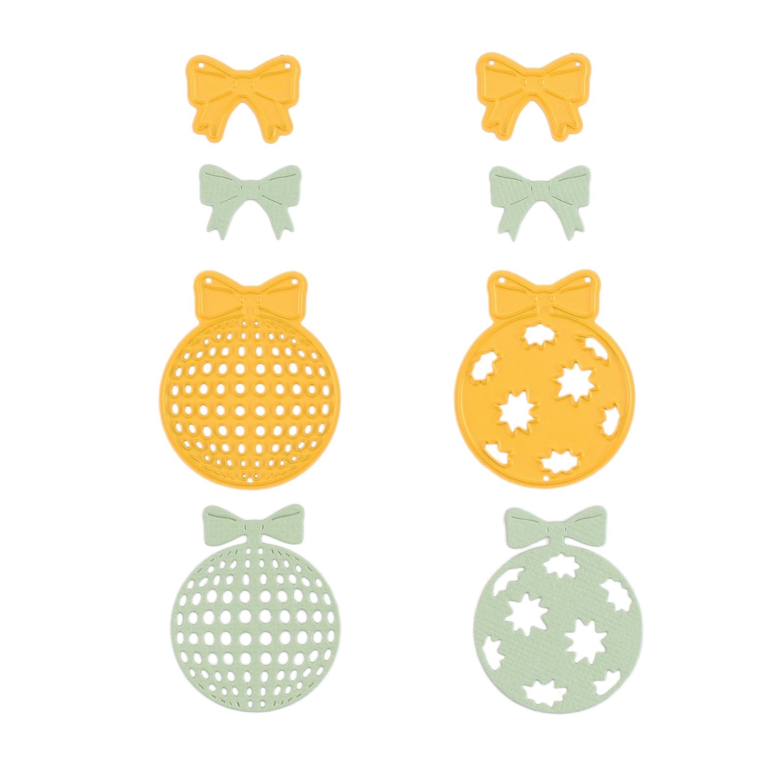 Le choix de Nellie • Matrices de forme Boules de Noël avec nœud 4pcs.