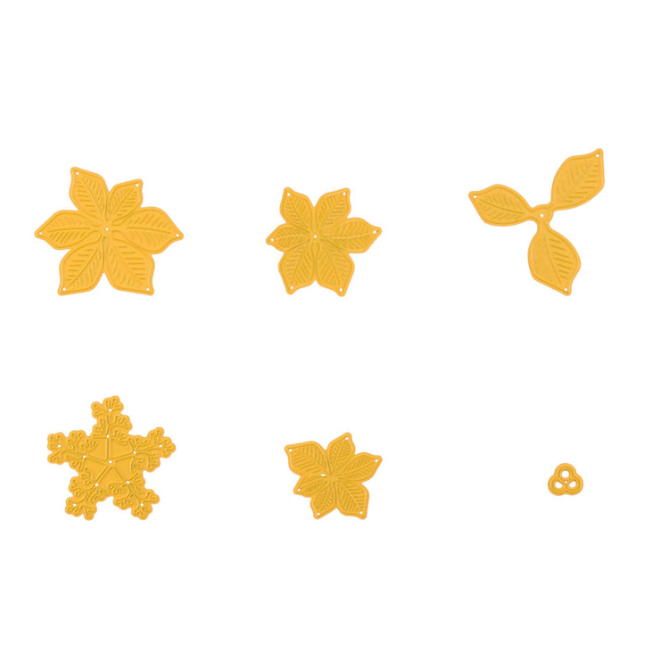 Le choix de Nellie • Matrices de forme poinsettia poinsettia 6 pcs.