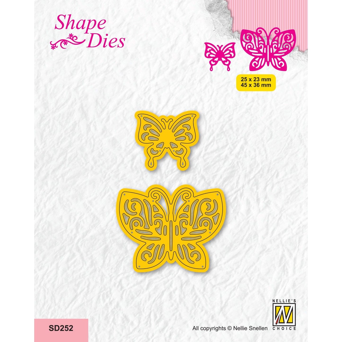 Le choix de Nellie • matrices en forme de papillons 2pcs.