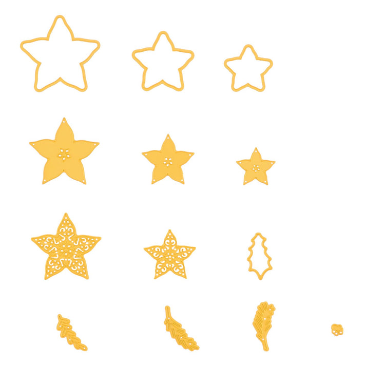 Le choix de Nellie • Matrices de forme fleurs et branches 10pcs.