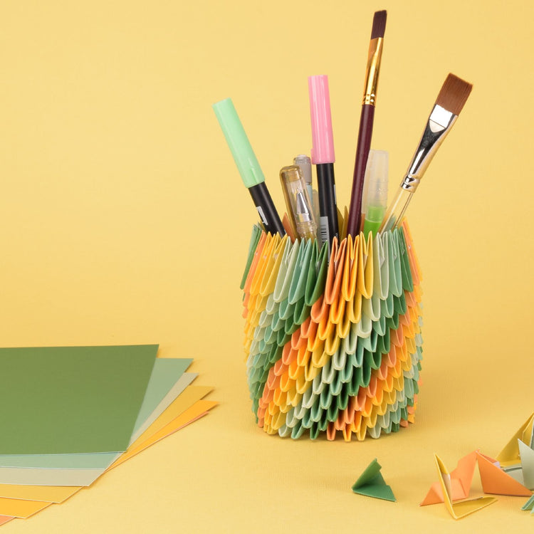 Le choix de Nellie • Porte-stylo en forme d'origami 3D 20,6x10,7cm