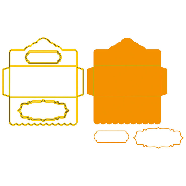Le choix de Nellie • matrices de forme enveloppe cadeau 3pcs.
