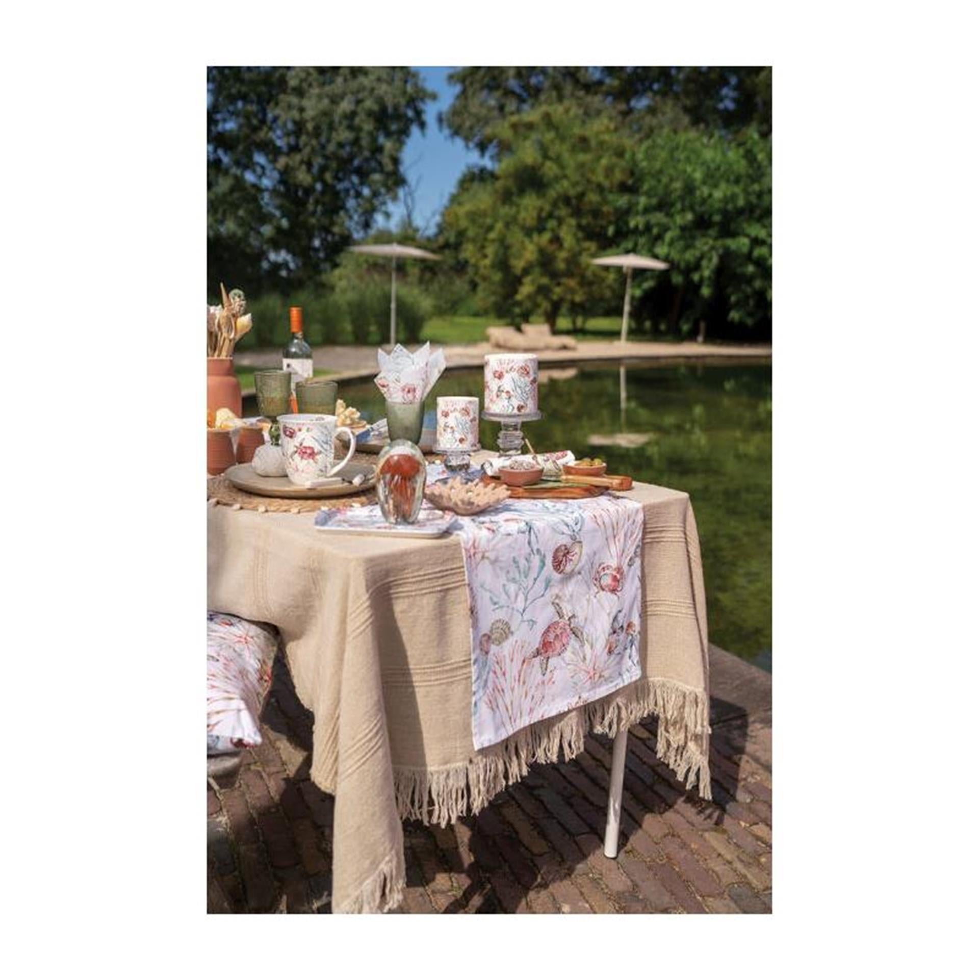 Chemin de table Ambiente 40x150cm animaux marins