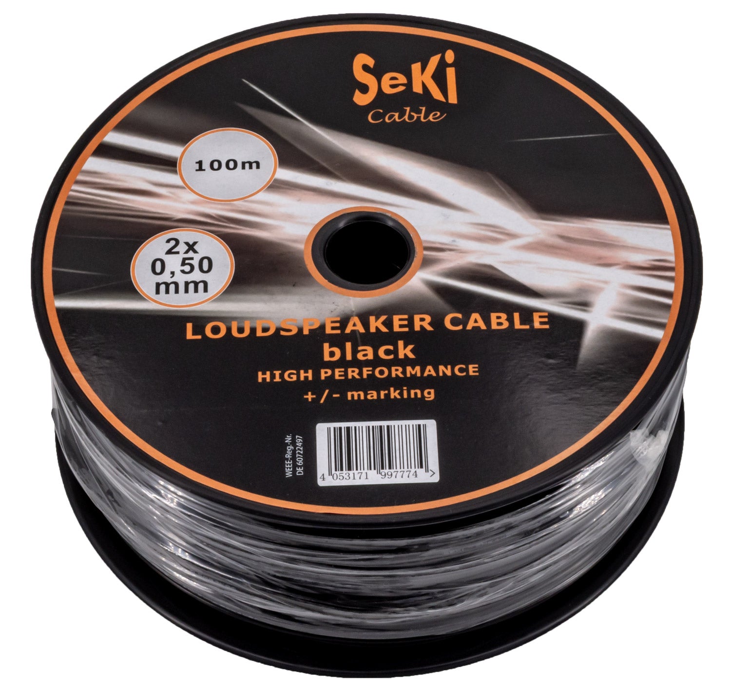 Divers câble haut-parleur seki 100 mètres rond 2x0,50mm²