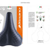 Bicycle Saddle Selle Bassano Cafe Racer Bobber pour hommes - noir