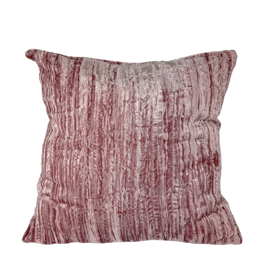 Seq home housse de coussin velours rose 50x50cm
