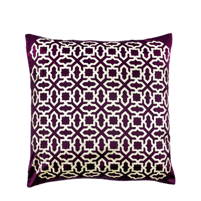 Housse de coussin Seq home soie violet champagne 45x45cm