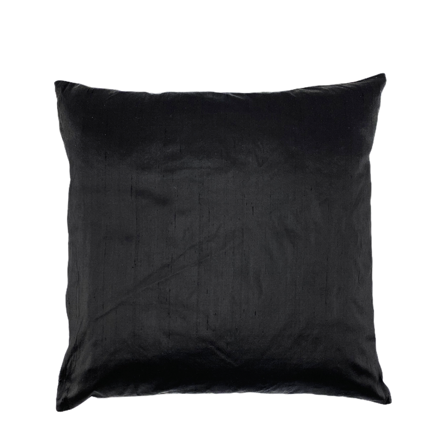Housse de coussin Seq home en soie noir 45x45cm