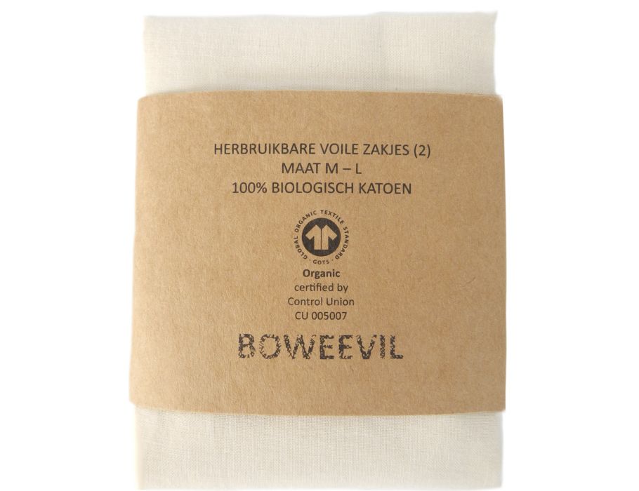 Sacs à sandwich Bowevil Voile 2 pièces: taille m + l