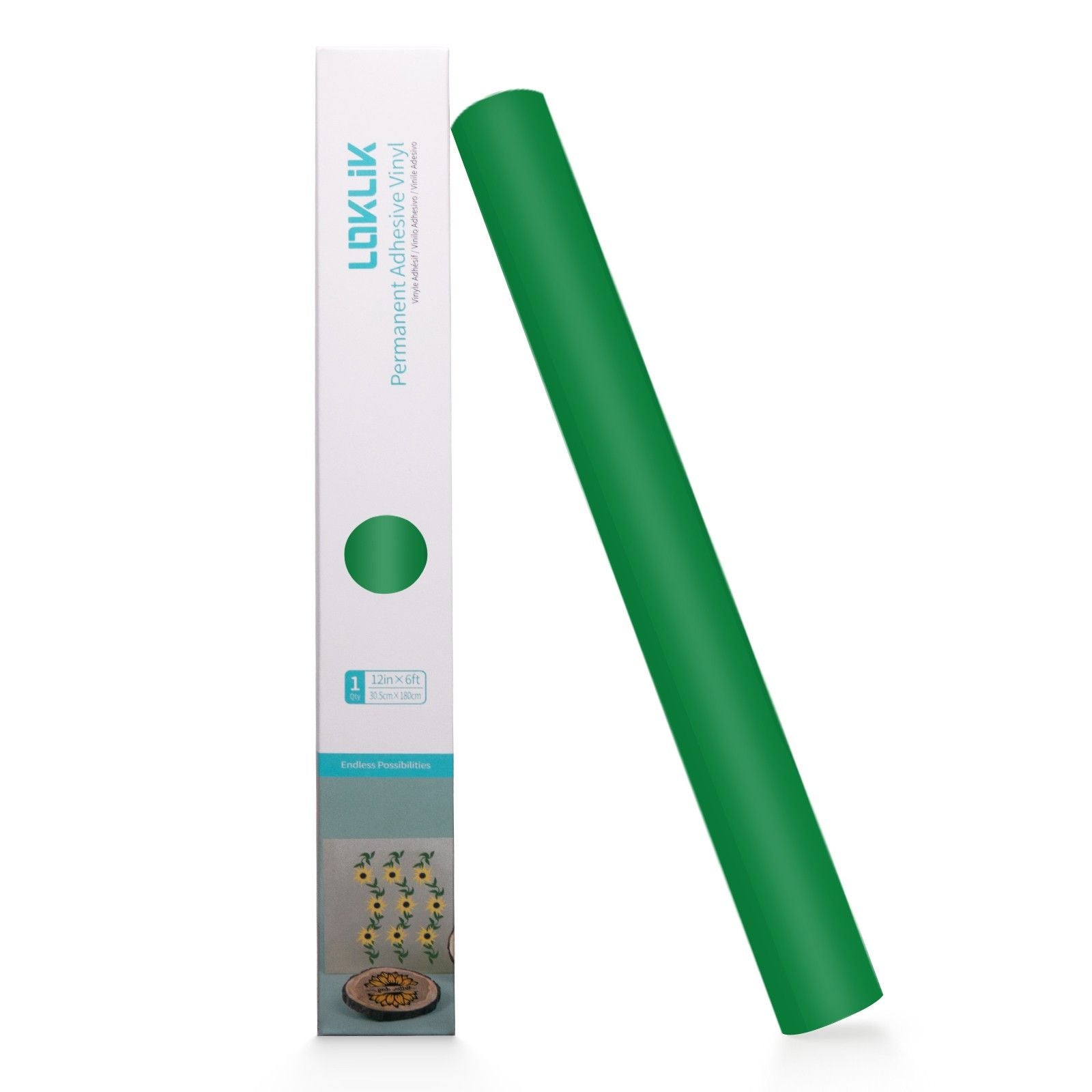 Loklik • vinyle autocollant permanent vert mat 30,5x180cm