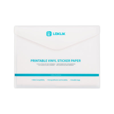 Loklik • papier autocollant vinyle imprimable mat a4 20x