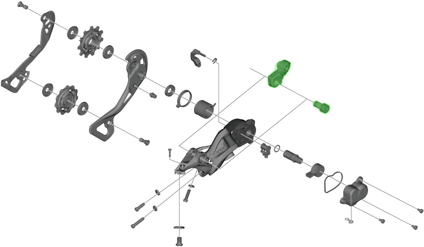 Unité d'essieu Shimano pour support de dérailleur arrière rd-m9000