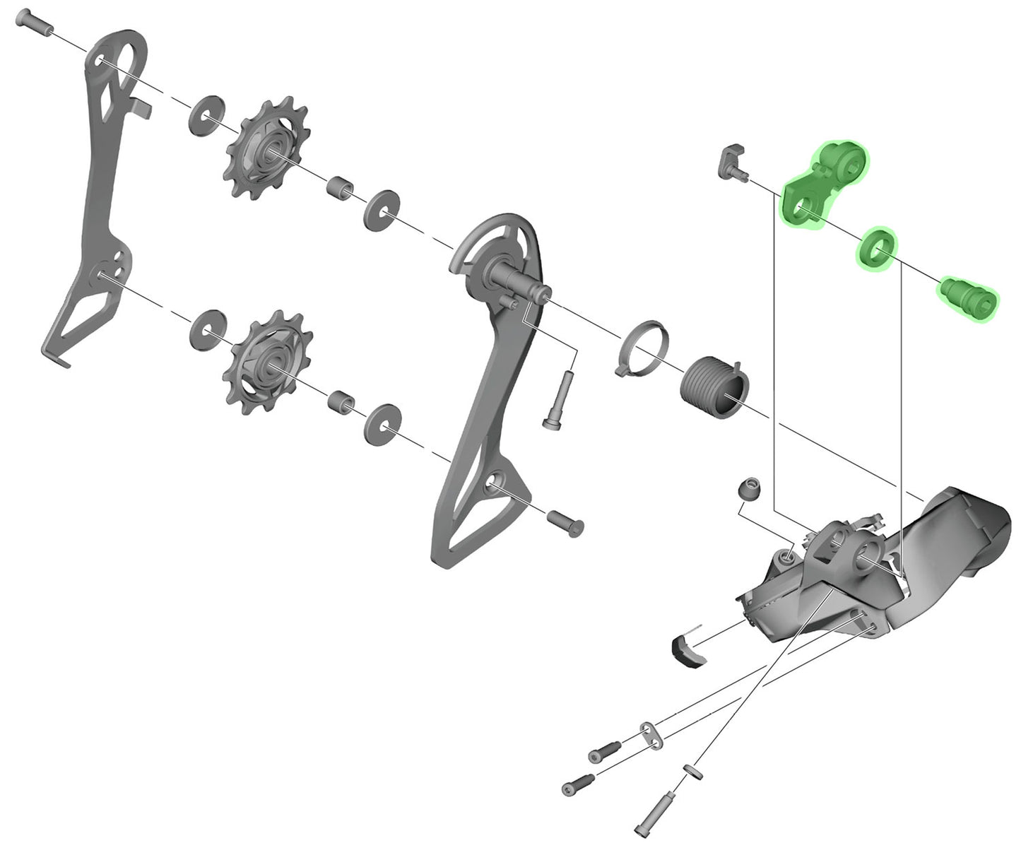 Unité d'essieu Shimano pour support de dérailleur arrière rd-r7150
