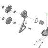Unité d'essieu Shimano pour support de dérailleur arrière rd-r8050
