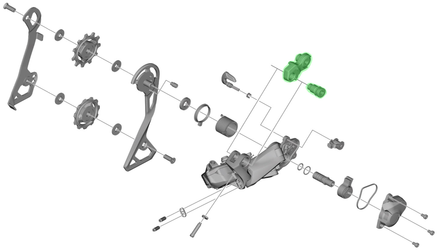 Unité d'essieu Shimano pour support de dérailleur arrière rd-rx805