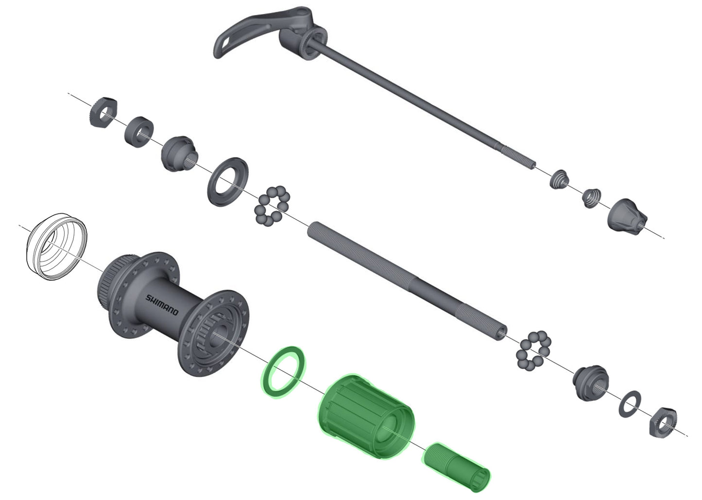 Shimano Cassettebody 8 9 10 vitesses | M4050