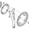 Boulons de plateau Shimano pour fc-t521 t611 (4 pièces)