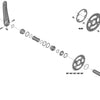 Boulon de fixation du bras de manivelle Shimano pour queues xt grx slx deore