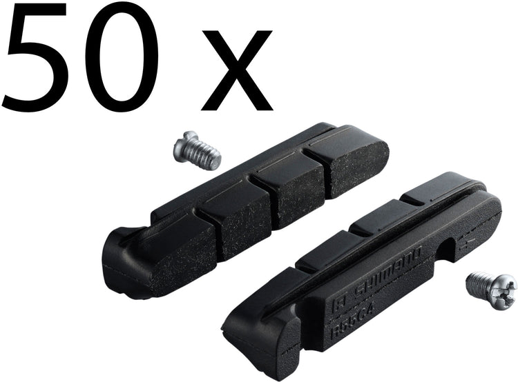 Plaquettes de frein Shimano r55c4 pour mâchoires de frein à cartouche (50 paires)