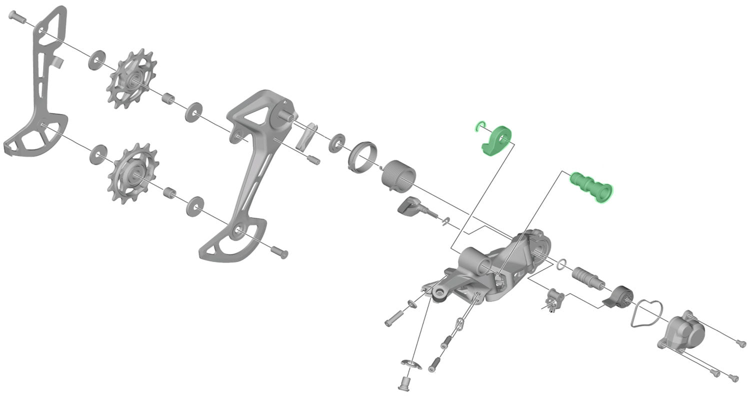 Unité d'essieu Shimano pour support de dérailleur arrière rd-m7100 7120