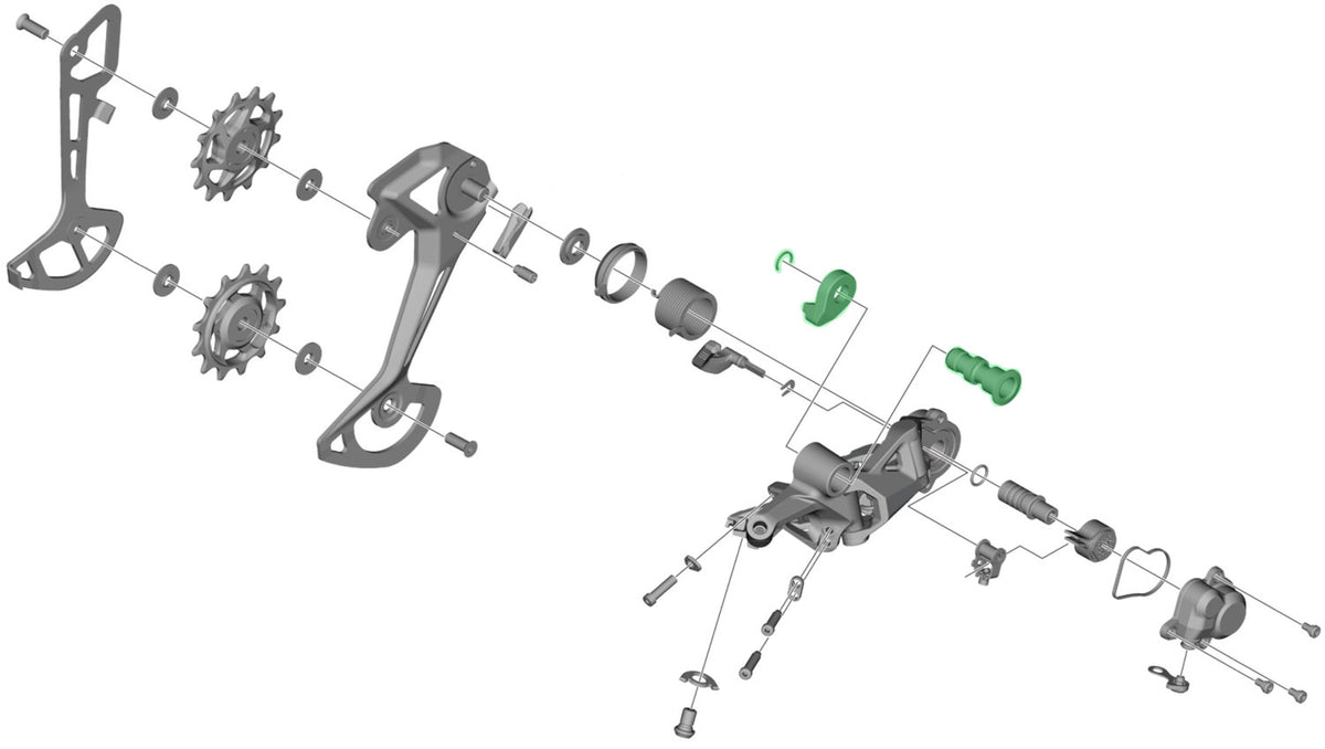 Unité d'essieu Shimano pour support de dérailleur arrière rd-m8100 8120