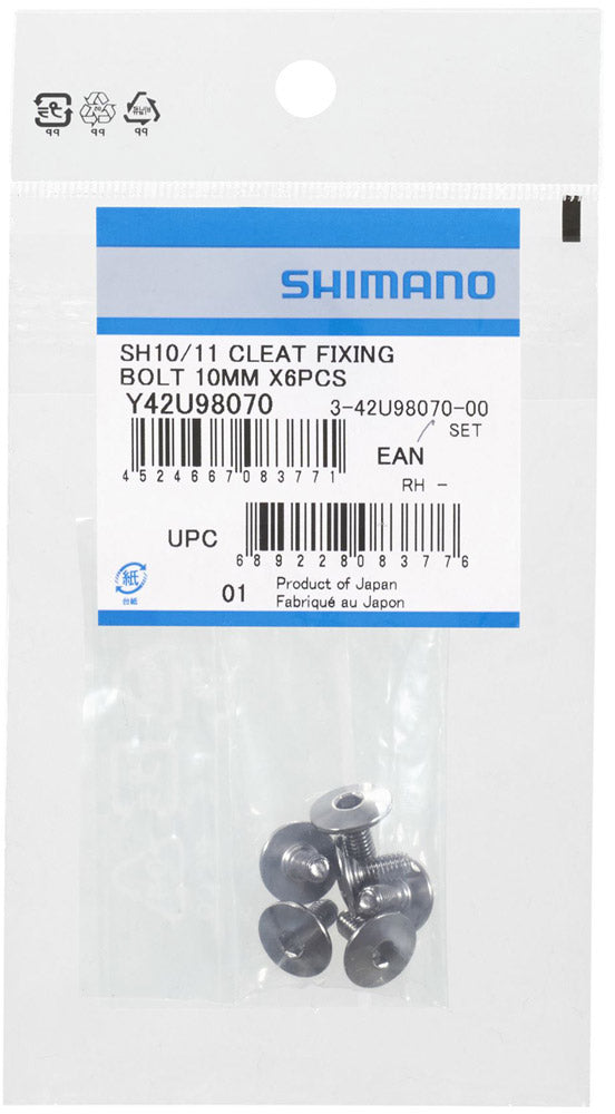 Boulons de fixation de cale Shimano m5 x 10 mm pour sm-sh10 11 12