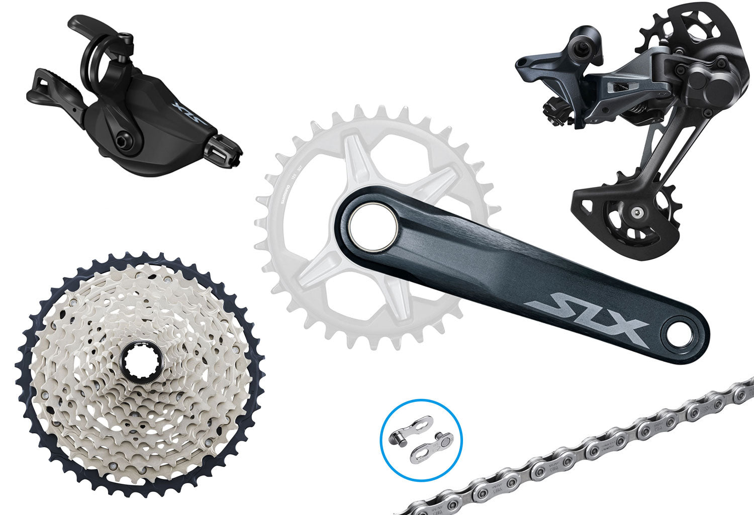 Groupe Shimano slx m7100 1x12 vitesses | 175 mm | 10-45 | pince