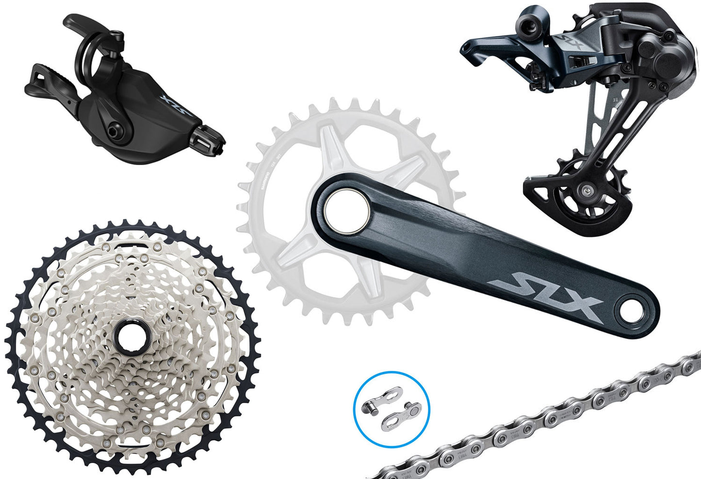 Groupe Shimano slx m7100 1x12 vitesses | 175 mm | 10-51 | pince