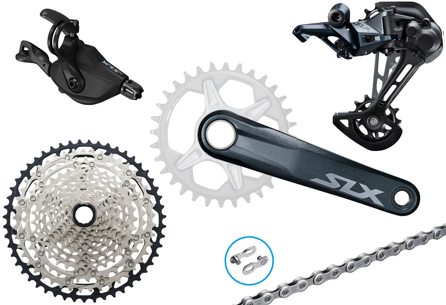 Groupe Shimano slx m7100 1x12 vitesses | 175 mm | 10-51 | pince