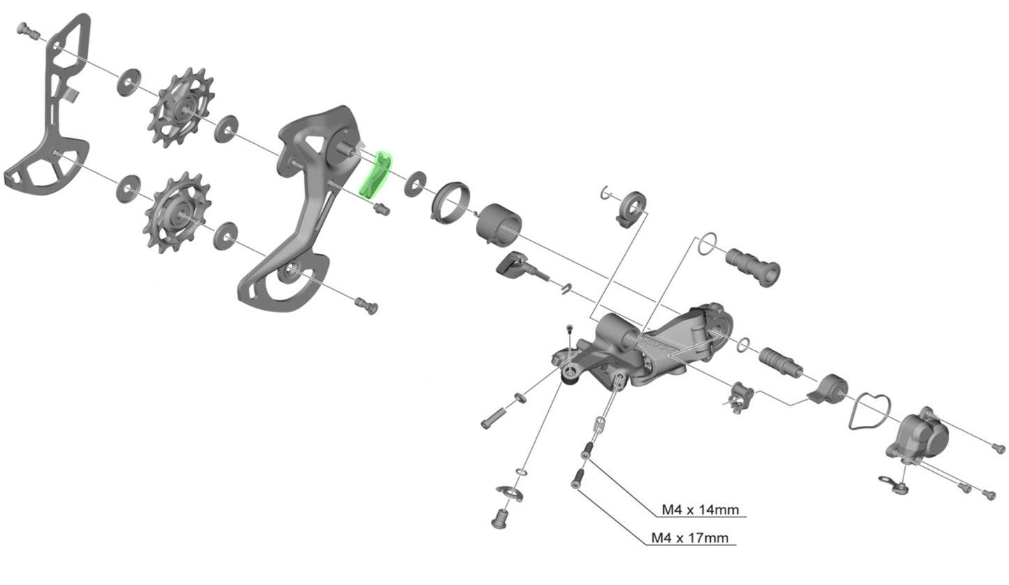 Pare-chocs Shimano pour dérailleur arrière rd-m9100