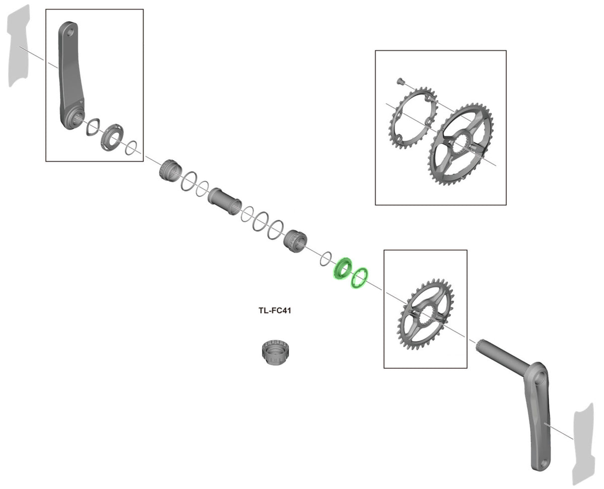 Bague de verrouillage Shimano pour FC-M9100